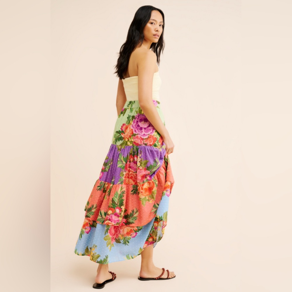 Farm Rio x Anthropologie Tiered Floral Maxi Skirt - Picture 5 of 16